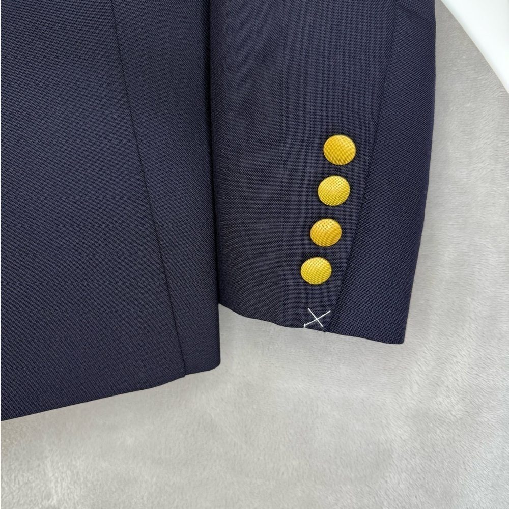 Lands' End Navy Blazer with Gold Buttons - Picture 5 of 6